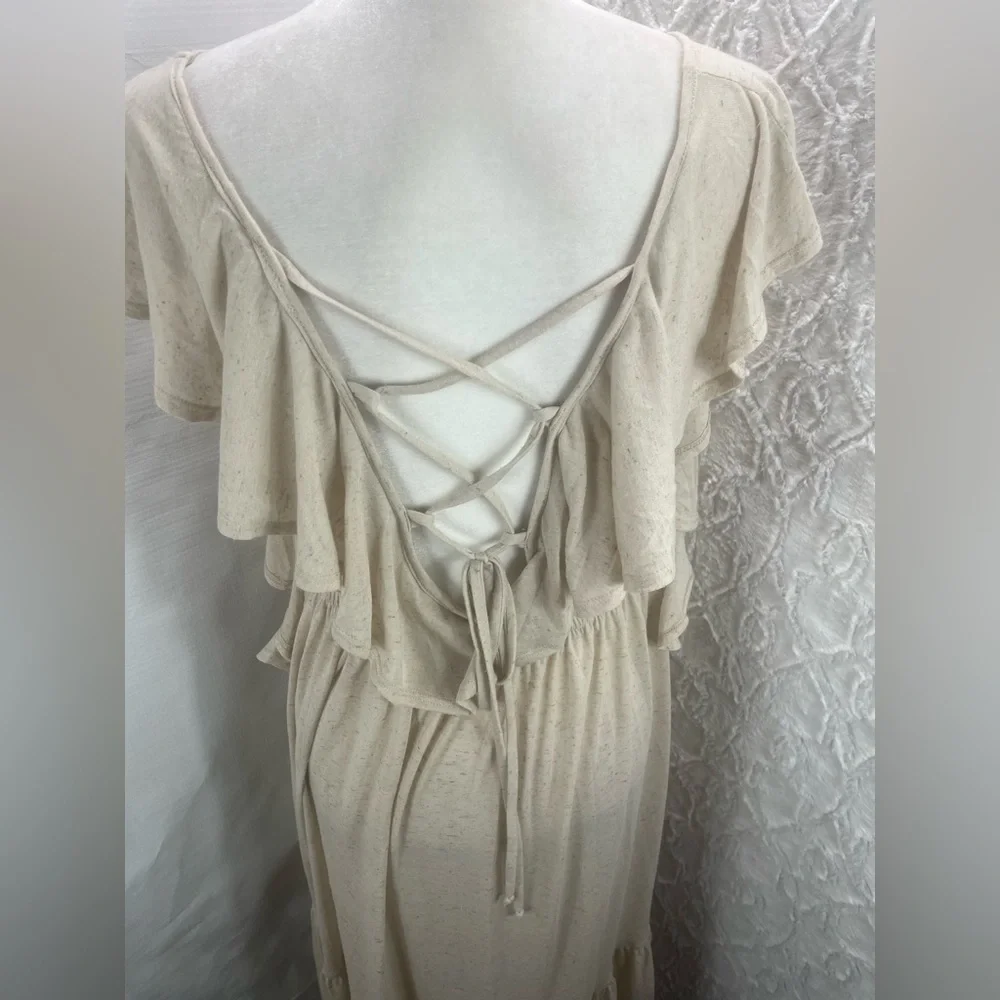NWOT FP Free People Beach Terrazo Flounce Maxi Dress, XS Linen Blend Resort - Picture 7 of 11